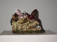 femme sur crane
